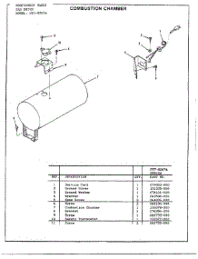 Combustion Chamber parts for Frigidaire Dryer 8287A from AppliancePartsPros.com