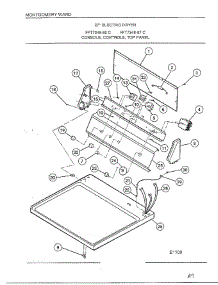 Console / Controls / Top Panel parts for Frigidaire Dryer 7348-87C from AppliancePartsPros.com
