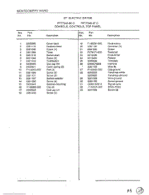 Console / Controls / Top Panel Page 2 parts for Frigidaire Dryer 7348-87C from AppliancePartsPros.com