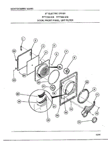 Door / Front Panel / Lint Filter parts for Frigidaire Dryer 7289-87B from AppliancePartsPros.com