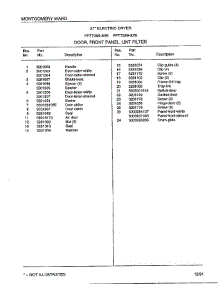 Door / Front Panel / Lint Filter Page 2 parts for Frigidaire Dryer 7289-87B from AppliancePartsPros.com