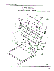 Console / Controls / Top Panel parts for Frigidaire Dryer 7289-87B from AppliancePartsPros.com