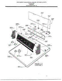 Control Housing, Top Panel And parts for Frigidaire Dryer 8347A from AppliancePartsPros.com