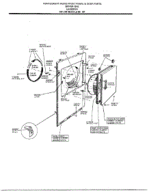 Front Panel And Door parts for Frigidaire Dryer 8347A from AppliancePartsPros.com
