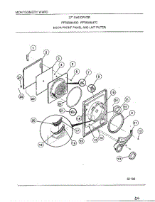 Door Front Panel / Lint Filter parts for Frigidaire Dryer 8308-87C from AppliancePartsPros.com