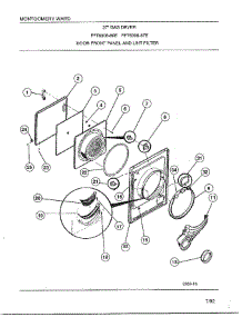 Door Front Panel And Lint Filter parts for Frigidaire Dryer 8308-87E from AppliancePartsPros.com