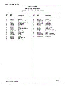 Door Front Panel And Lint Filter Page 2 parts for Frigidaire Dryer 8308-87E from AppliancePartsPros.com