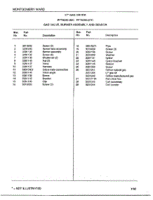 Gas Valve / Burner Assembly And Sensor Page 2 parts for Frigidaire Dryer 8289-80C from AppliancePartsPros.com