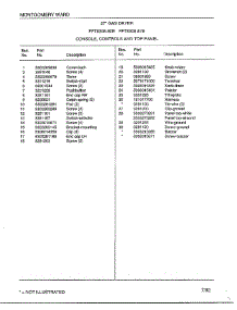 Console / Controls And Top Panel Page 2 parts for Frigidaire Dryer 8308-87E from AppliancePartsPros.com