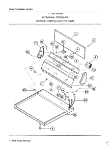 Console / Controls And Top Panel parts for Frigidaire Dryer 8308A from AppliancePartsPros.com