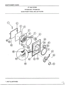 Door Front Panel And Lint Filter parts for Frigidaire Dryer 8308A from AppliancePartsPros.com