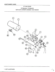 Gas Valve / Burner Assembly And Sensor parts for Frigidaire Dryer 8308A from AppliancePartsPros.com