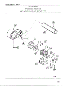 Motor / Fan Housing And Exhaust Duct parts for Frigidaire Dryer 8308-87E from AppliancePartsPros.com