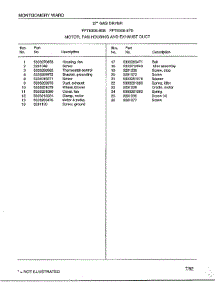 Motor / Fan Housing And Exhaust Duct Page 2 parts for Frigidaire Dryer 8308-87E from AppliancePartsPros.com