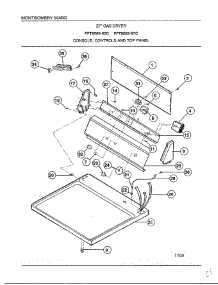 Console, Controls And Top Panel parts for Frigidaire Dryer 8589-87C from AppliancePartsPros.com