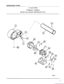 Motor / Fan Housing And Exhaust Duct parts for Frigidaire Dryer 8599-87 from AppliancePartsPros.com