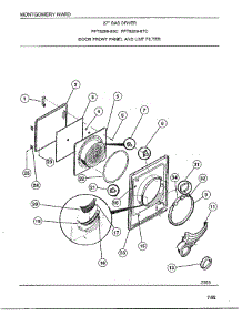 Door Front Panel And Lint Filter parts for Frigidaire Dryer 8289-87C from AppliancePartsPros.com