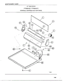 Console / Controls And Top Panel parts for Frigidaire Dryer 8289-87C from AppliancePartsPros.com