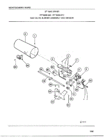 Gas Valve / Burner Assembly And Sensor parts for Frigidaire Dryer 8289-87C from AppliancePartsPros.com