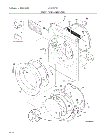 05 - Front Panel / Lint Filter parts for Frigidaire Dryer AEQ6700FE0 from AppliancePartsPros.com