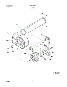 09 - Motor,Blower parts for Frigidaire Dryer CREF342AS1 from AppliancePartsPros.com