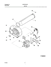 09 - Motor,Blower parts for Frigidaire Dryer CRER5700AS0 from AppliancePartsPros.com