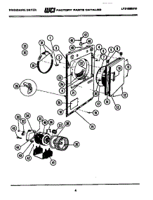 03 - Cabinet Front, Motor And Blower parts for Frigidaire Dryer DE2000D-L1 from AppliancePartsPros.com