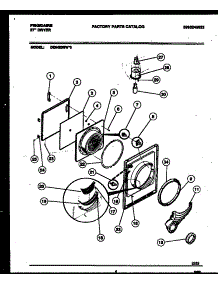 03 - Door Parts parts for Frigidaire Dryer DE6420RW3 from AppliancePartsPros.com