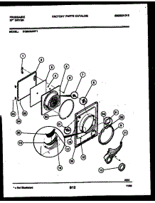 03 - Door Parts parts for Frigidaire Dryer DG5800RW1 from AppliancePartsPros.com