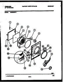 03 - Door Parts parts for Frigidaire Dryer DG5800RW2 from AppliancePartsPros.com