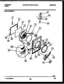 03 - Door Parts parts for Frigidaire Dryer DG6420RW1 from AppliancePartsPros.com