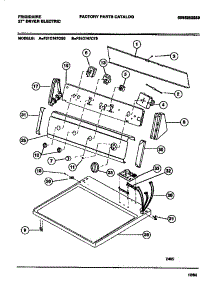 04 - Console, Controls, Top Panel parts for Frigidaire Dryer F31C747CT0 from AppliancePartsPros.com