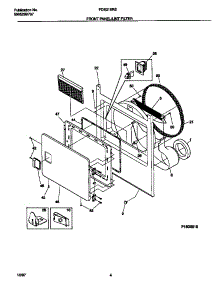 03 - Front Panel / Lint Filter parts for Frigidaire Dryer FDE216RES1 from AppliancePartsPros.com