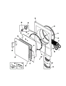03 - Front Panel / Lint Filter parts for Frigidaire Dryer FDE116RBW1 from AppliancePartsPros.com