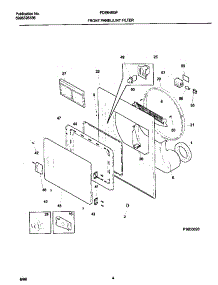 03 - P16d0020 Frnt Pnl,Door parts for Frigidaire Dryer FDE648GFT1 from AppliancePartsPros.com