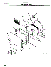 03 - Front Panel / Lint Trap parts for Frigidaire Dryer FDE7970EW2 from AppliancePartsPros.com