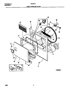 03 - Front Panel / Lint Filter parts for Frigidaire Dryer FDE7971EW1 from AppliancePartsPros.com
