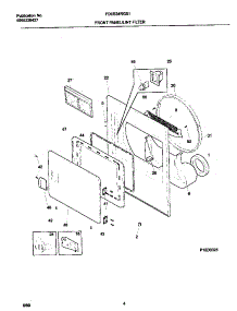 03 - P16d0021 Frnt Pnl,Door parts for Frigidaire Dryer FDEB34RGS1 from AppliancePartsPros.com