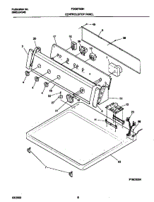 04 - P16c0054 Control Panel parts for Frigidaire Dryer FDG875GHS0 from AppliancePartsPros.com