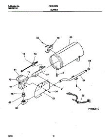 06 - P16b0010 Burner,Valve parts for Frigidaire Dryer FDG546RET3 from AppliancePartsPros.com