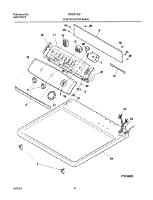 07 - Control Panel parts for Frigidaire Dryer FER331AS1 from AppliancePartsPros.com
