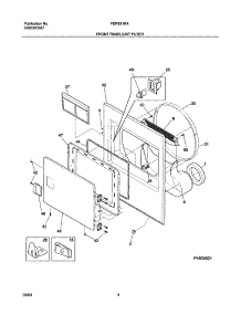 05 - Front Panel / Lint Filter parts for Frigidaire Dryer FER331KAS1 from AppliancePartsPros.com