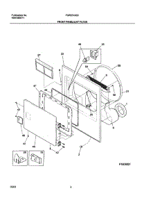 05 - Front parts for Frigidaire Dryer FGR231AS3 from AppliancePartsPros.com