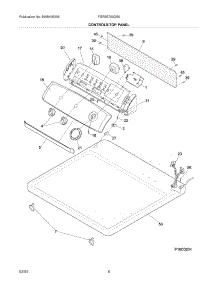 07 - Controls / Top Panel parts for Frigidaire Dryer FGRB5700DS0 from AppliancePartsPros.com
