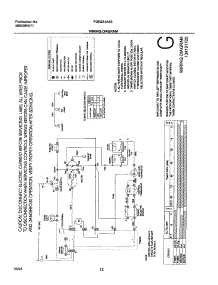 12 - Wiring Diagram parts for Frigidaire Dryer FGR231AS3 from AppliancePartsPros.com