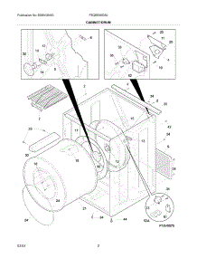 03 - Cabinet / Drum parts for Frigidaire Dryer FEQBB30DS0 from AppliancePartsPros.com