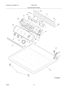 07 - Controls / Top Panel parts for Frigidaire Dryer FGR641FS2 from AppliancePartsPros.com
