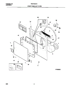03 - P16d0023 Frnt Pnl,Door parts for Frigidaire Dryer FSE748GFS1 from AppliancePartsPros.com