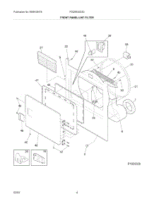 05 - Front Panel / Lint Filter parts for Frigidaire Dryer FGQBB30DS0 from AppliancePartsPros.com