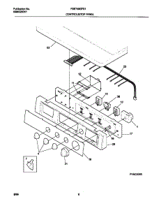04 - P16c0055 Control Panel parts for Frigidaire Dryer FSE748GFS1 from AppliancePartsPros.com